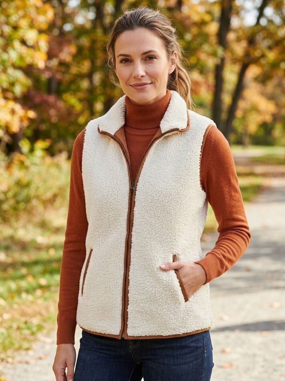 Old navy Sherpa vest size medium